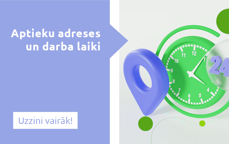 Aptieku darba laiks un adreses