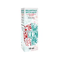 Briljantzaļā RFF 10 mg/ml uz ādas lietojams šķīdums 10 ml