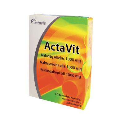 ACTAVIT Naktssveces eļļa 1000mg kapsulas N60  