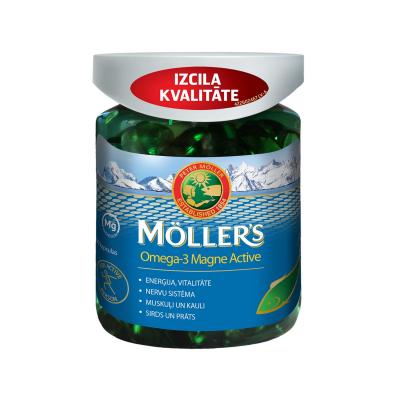 Möller’s Omega-3 Magne Active kapsulas N100