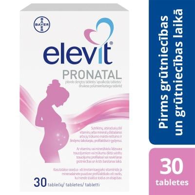 Elevit Pronatal apvalkotās tabletes N30