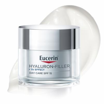 EUCERIN Hyaluron-Filler +3x Effect pretnovecošanās dienas sejas krēms ar SPF 15 sausai ādai 50 ml