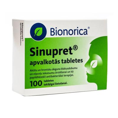 SINUPRET apvalkotās tabletes N100