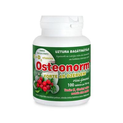 Osteonorm Forte 700 mg ar Dzērveni tabletes N100