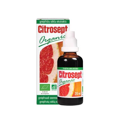 Citrosept Organic uztura bagātinātājs , Greipfrūtu sēklu ekstrakts 20 ml