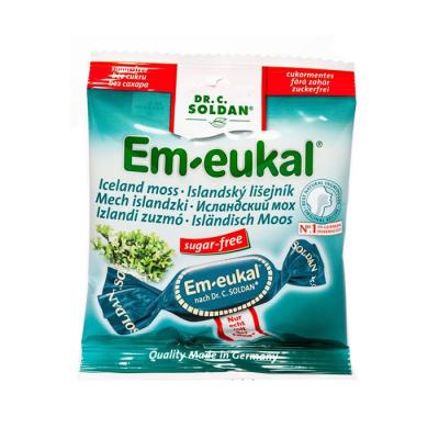 EM-EUKAL ISLANDISCH Moos bez cukura konfektes 50 g