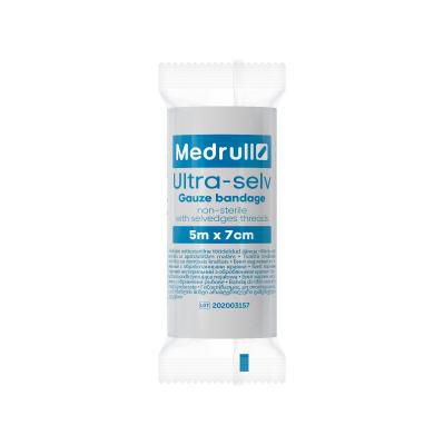 MEDRULL saite Ultra marles nesterila ar apstrādātām malām 5 m x 7 cm