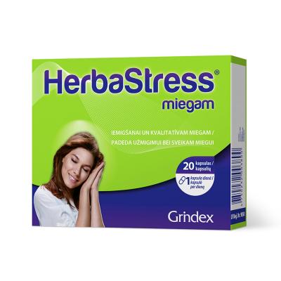 HERBASTRESS miegam kapsulas N20