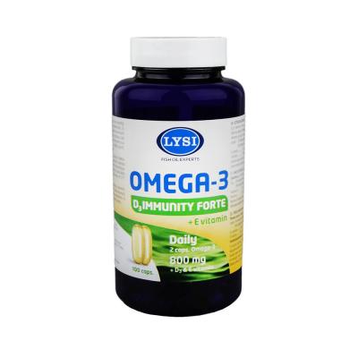 LYSI Omega-3 Immunity Forte + E vitamīns kapsulas N100