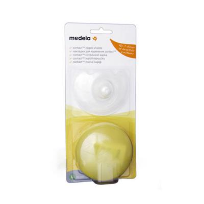 Medela Contact™ silikona krūšu galu aizsargi N2 L izm. ar plastmasas uzglabāšanas trauciņu
