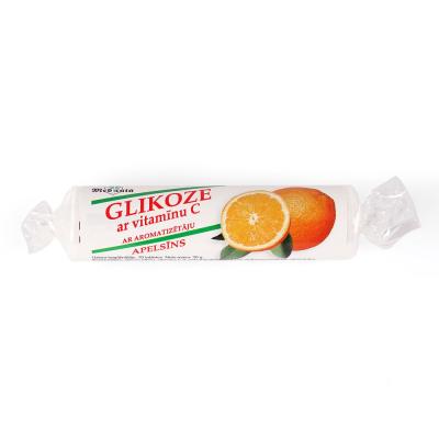 GLIKOZE ar vitamīnu C (apelsīnu garša) tabletes N10