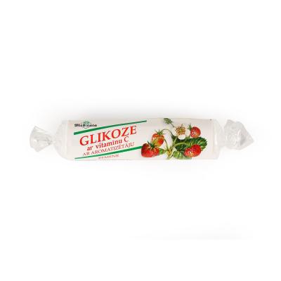 GLIKOZE ar vitamīnu C (zemeņu garša) tabletes N10