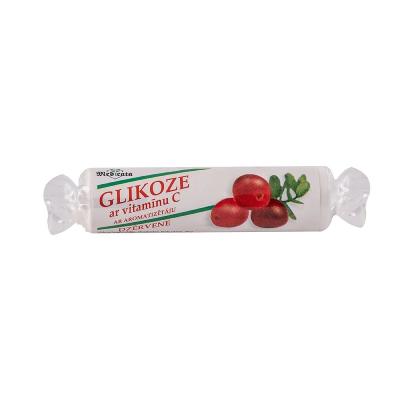 GLIKOZE ar vitamīnu C (dzērveņu garša) tabletes N10