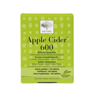 NEW NORDIC Apple Cider 600mg tabletes N120