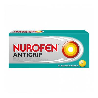 NUROFEN Antigrip 200mg/30mg apvalkotās tabletes N12
