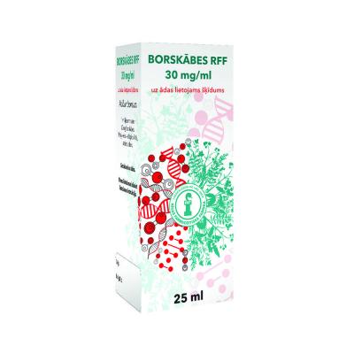 Borskābes RFF 30 mg/ml uz ādas lietojams šķīdums 25 ml