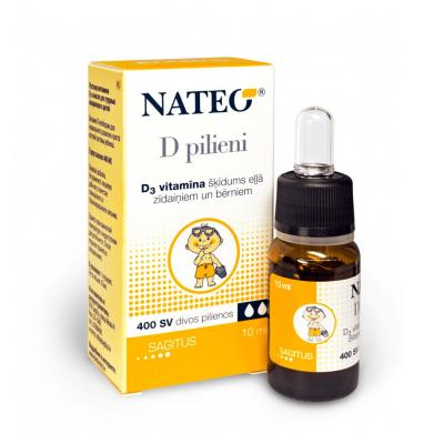 NATEO D pilieni zīdaiņiem un bērniem 10 ml