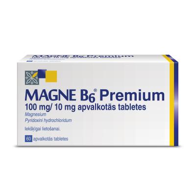 MAGNE B6 Premium (Magnijs) 100mg/10 mg apvalkotās tabletes N60