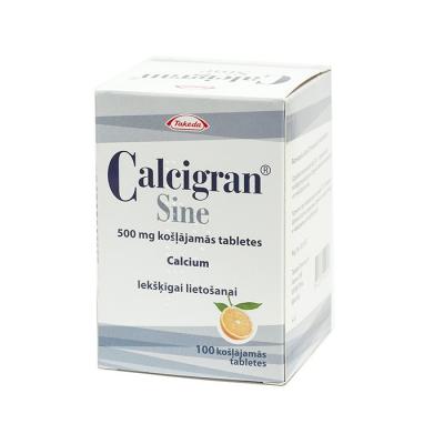 Calcigran Sine 500 mg košļājamās tabletes, N100