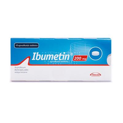Ibumetin 200 mg apvalkotās tabletes N10