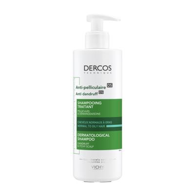 VICHY Dercos pretblaugznu šampūns taukainai ādai 390 ml