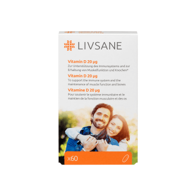 LIVSANE D vitamīns 20MCG tabletes N60
