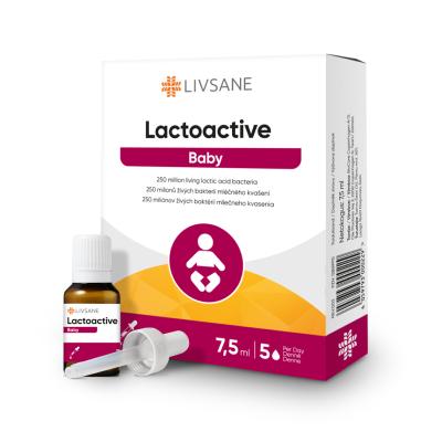 LIVSANE Lactoactive Baby pilieni 7,5 ml