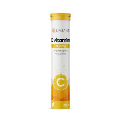 LIVSANE C vitamīns 240 mg šķīstošās tabletes N20