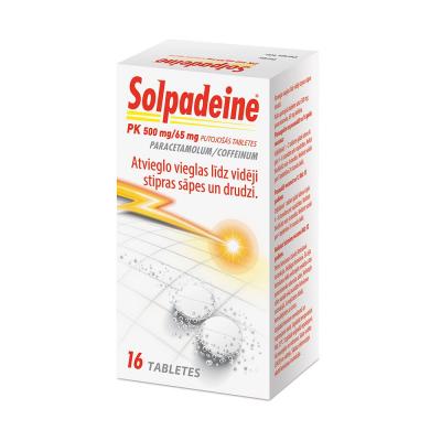 SOLPADEINE PK 500mg/65mg putojošās tabletes N16 