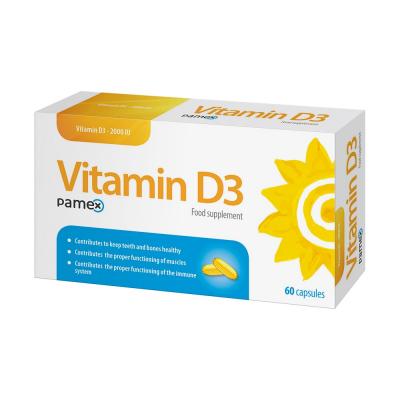 PAMEX Vitamīns D3 2000SV N60