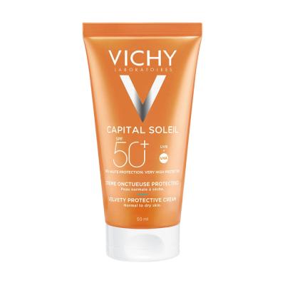 VICHY Capital Soleil Velvety SPF50+ sejas saules aizsargkrēms 50 ml