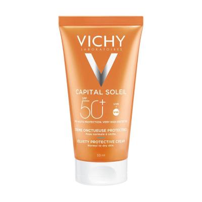 VICHY Capital Soleil Velvety SPF50+ sejas saules aizsargkrēms 50 ml
