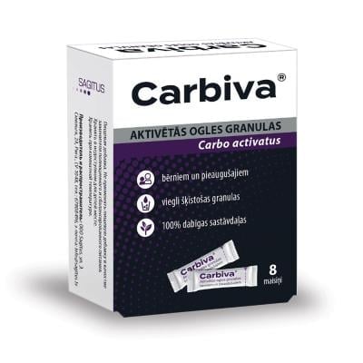 CARBIVA aktivētās ogles granulas N8
