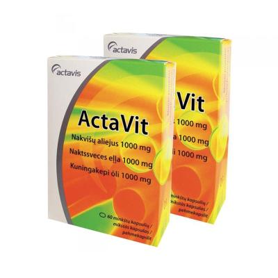 ACTAVIT Naktssveces eļļa kapsulas N60 1+1 komplekts