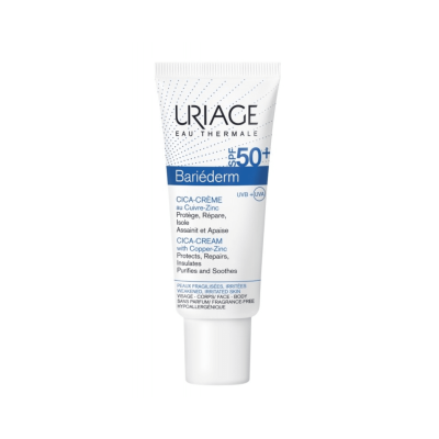 URIAGE Bariederm Cica SPF50+ krēms ar Cu-Zn 40 ml