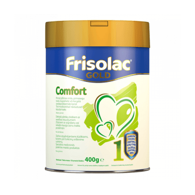 FRISOLAC GOLD COMFORT 1 mākslīgais piena maisījums, no dzimšanas, 400 g