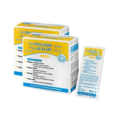 BIOMAGNIJS +BIOKĀLIJS pulveris N30 1+1 komplekts 