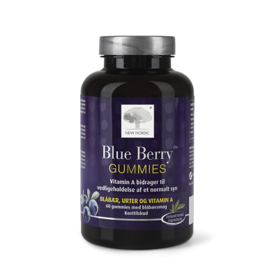 NEW NORDIC Blue Berry Gummies košļājamās pastilas redzei N60