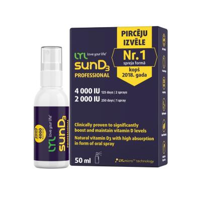 LYL sunD3 PROFESSIONAL 4 000 SV | 2 000 SV, sprejs, 50 ml