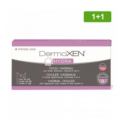 DERMOXEN Hydra vaginālās svecītes N7 1+1 komplekts