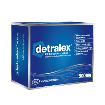 DETRALEX 500 mg apvalkotās tabletes N180