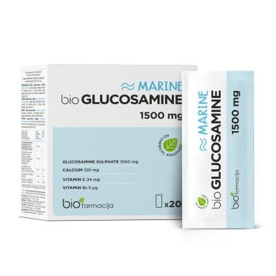 BIOFARMACIJA GLUCOSAMINE Marine 1500mg pulveris N60