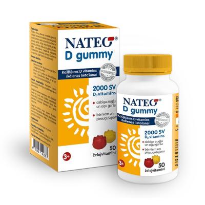 NATEO D Gummy 2000SV košļājamās pastilas N50