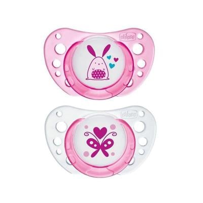 Chicco māneklīši Physio Air, rozā krāsā, lateksa, 2 gab, 0-6M+