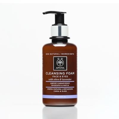 APIVITA attīrošās krēmveida putas sejas un acu kosmētikas noņemšanai, 200 ml