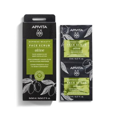 APIVITA EXPRESS BEAUTY sejas skrubis ar olīvām 2 x 8 ml