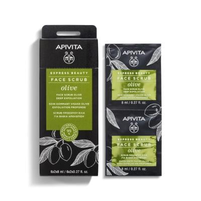 APIVITA EXPRESS BEAUTY sejas skrubis ar olīvām 2 x 8 ml