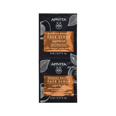 APIVITA EXPRESS BEAUTY sejas skrubis ar aprikozēm 2 x 8 ml
