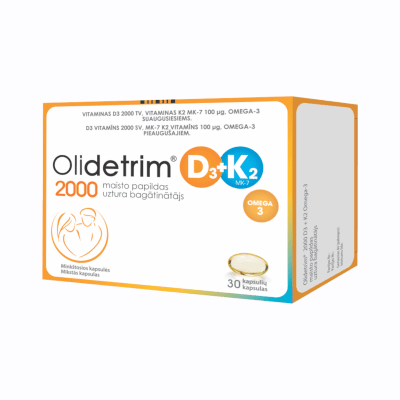 Olidetrim® 2000 D3 + K2 Omega-3 kapsulas N30