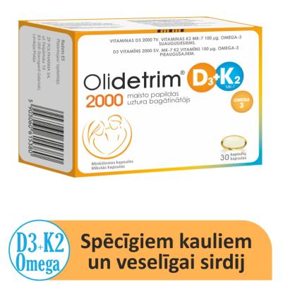 OLIDETRIM 2000 D3 + K2 Omega-3 kapsulas N30